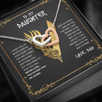 Daughter, You Are Capable, Interlocking Hearts Necklace