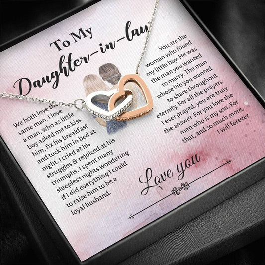 Daughter-in-Law, We Both Love the Same Man, Interlocking Hearts Necklace