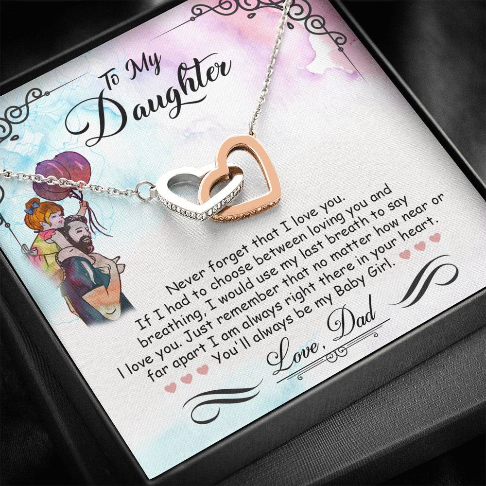 My Baby Girl - Interlocking Heart Necklace