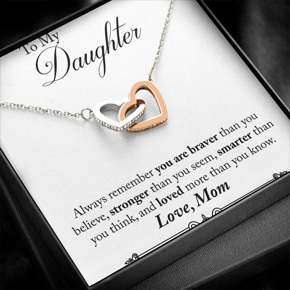 TO MY DAUGHTER BRAVER INTERLOCKING NECKLACE GIFT SET