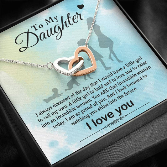 Daughter, I Always Dreamed, Interlocking Hearts Necklace
