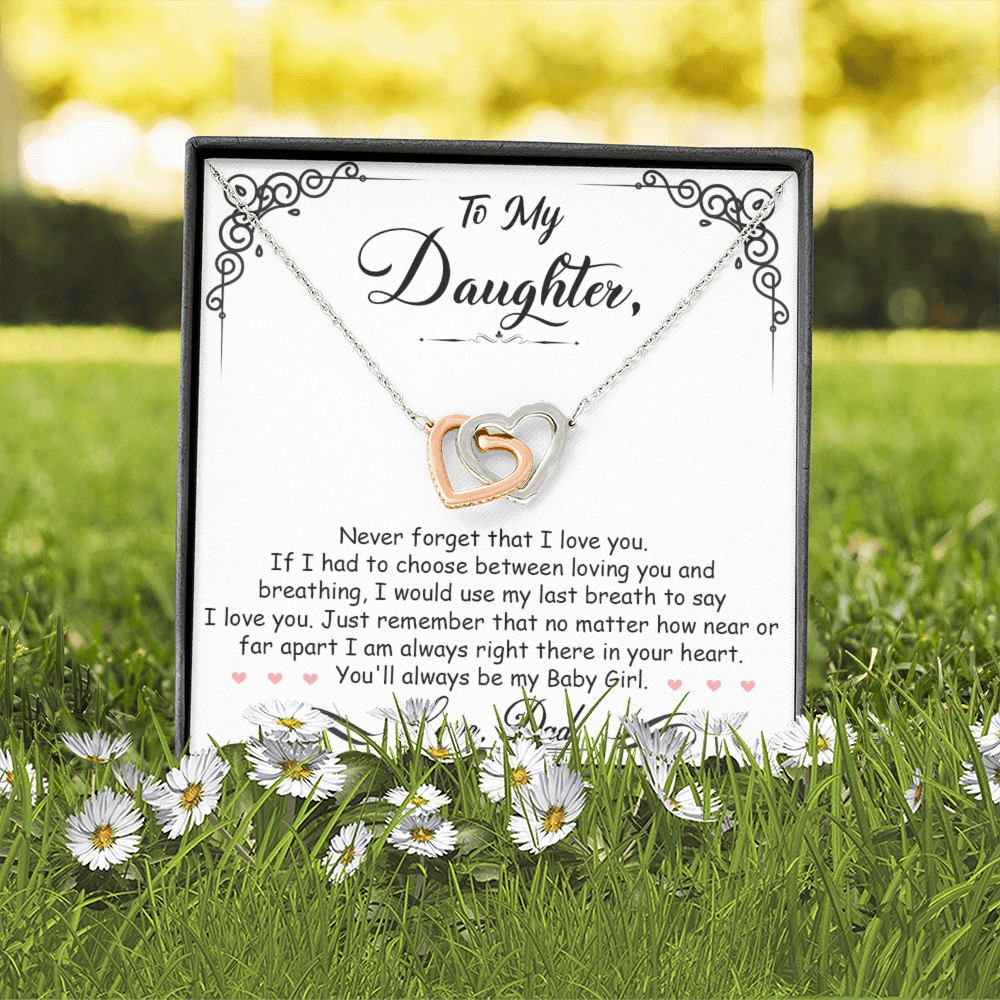 TO MY DAUGHTER BREATHING INTERLOCKING NECKLACE GIFT SET