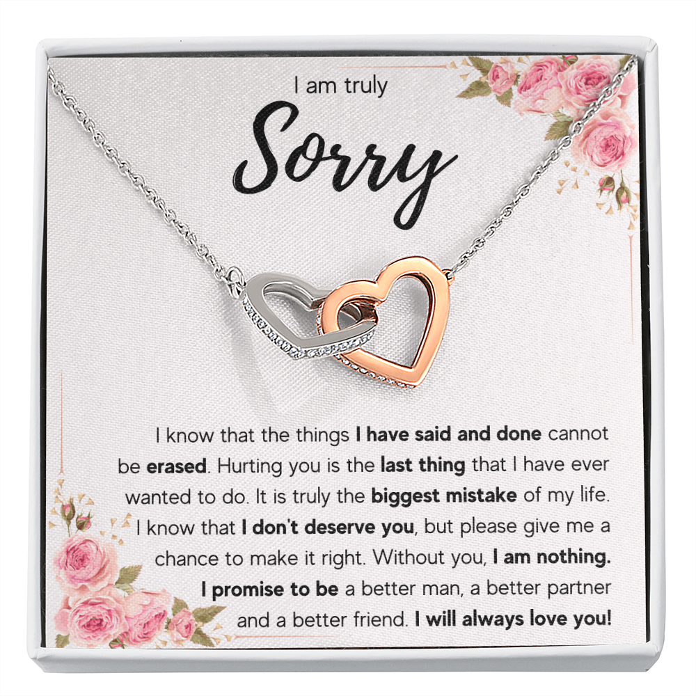 I'M SORRY MISTAKE INTERLOCKING NECKLACE GIFT SET