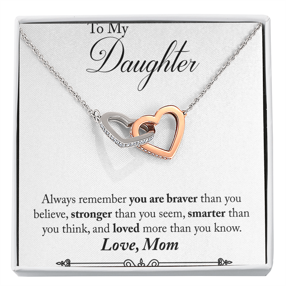TO MY DAUGHTER BRAVER INTERLOCKING NECKLACE GIFT SET