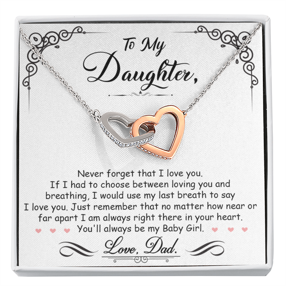 TO MY DAUGHTER BREATHING INTERLOCKING NECKLACE GIFT SET