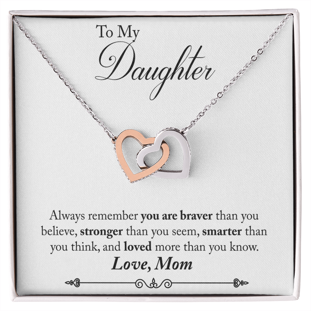 TO MY DAUGHTER BRAVER INTERLOCKING NECKLACE GIFT SET