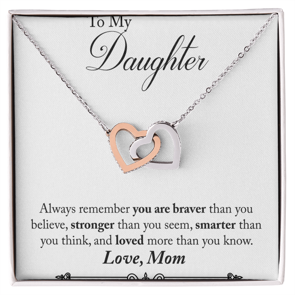 TO MY DAUGHTER BRAVER INTERLOCKING NECKLACE GIFT SET