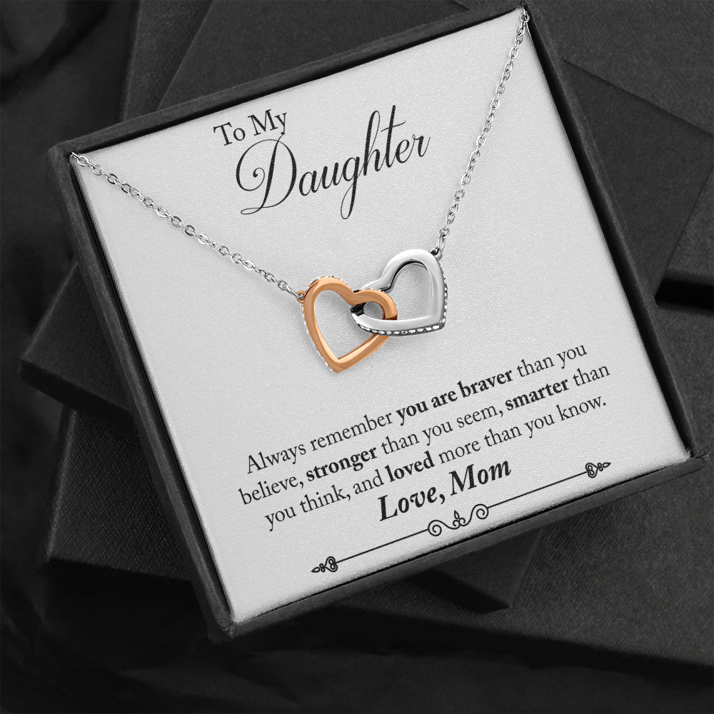 TO MY DAUGHTER BRAVER INTERLOCKING NECKLACE GIFT SET