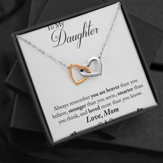 TO MY DAUGHTER BRAVER INTERLOCKING NECKLACE GIFT SET