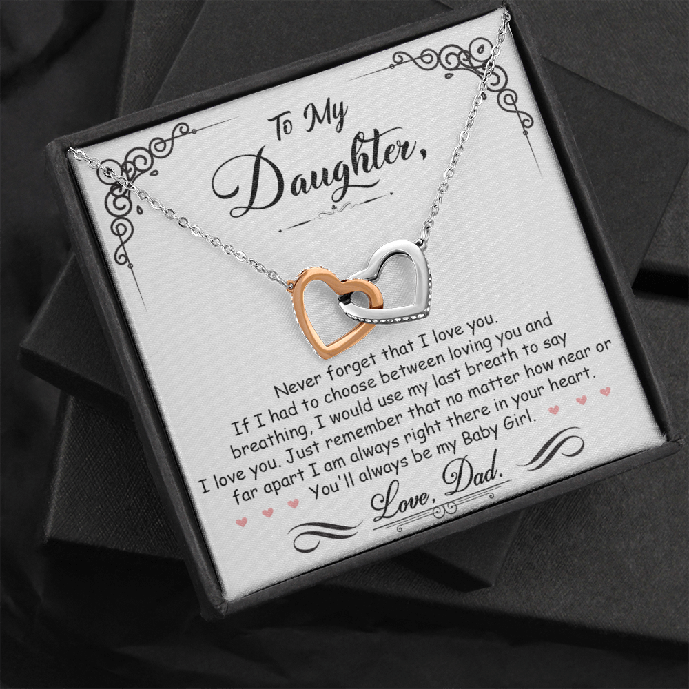 TO MY DAUGHTER BREATHING INTERLOCKING NECKLACE GIFT SET