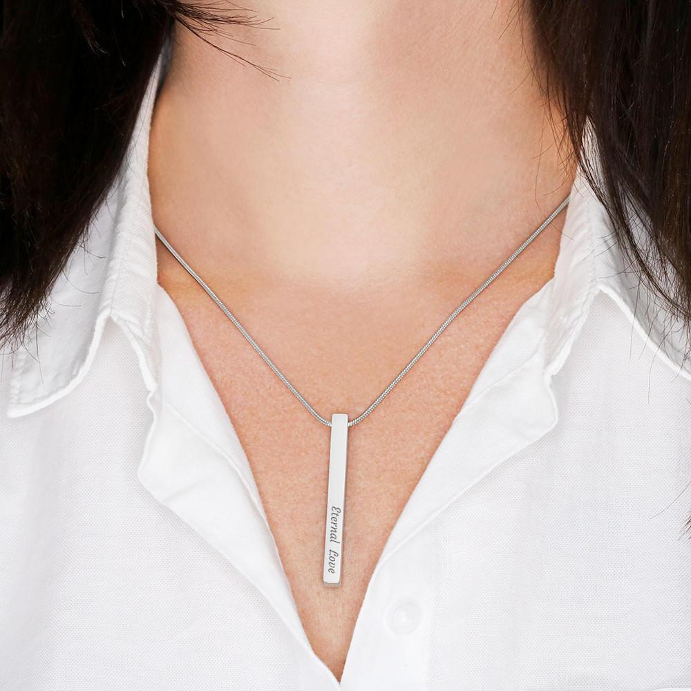To Wife, Engraved Elegant Stick Necklace