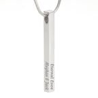 To Mom, Engraved Kids' Names, Stick Necklace