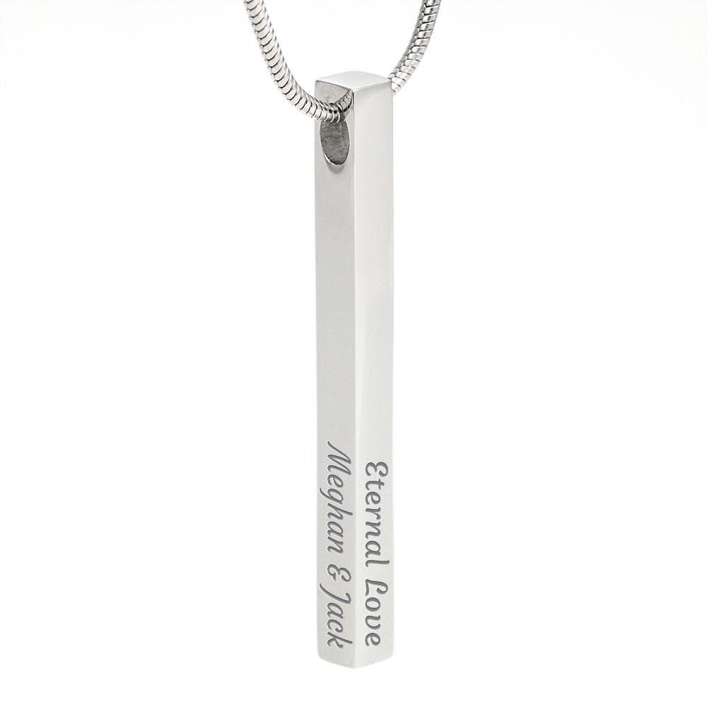 To Mom, Engraved Kids' Names, Stick Necklace
