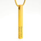 To Mom, Engraved Kids' Names, Stick Necklace
