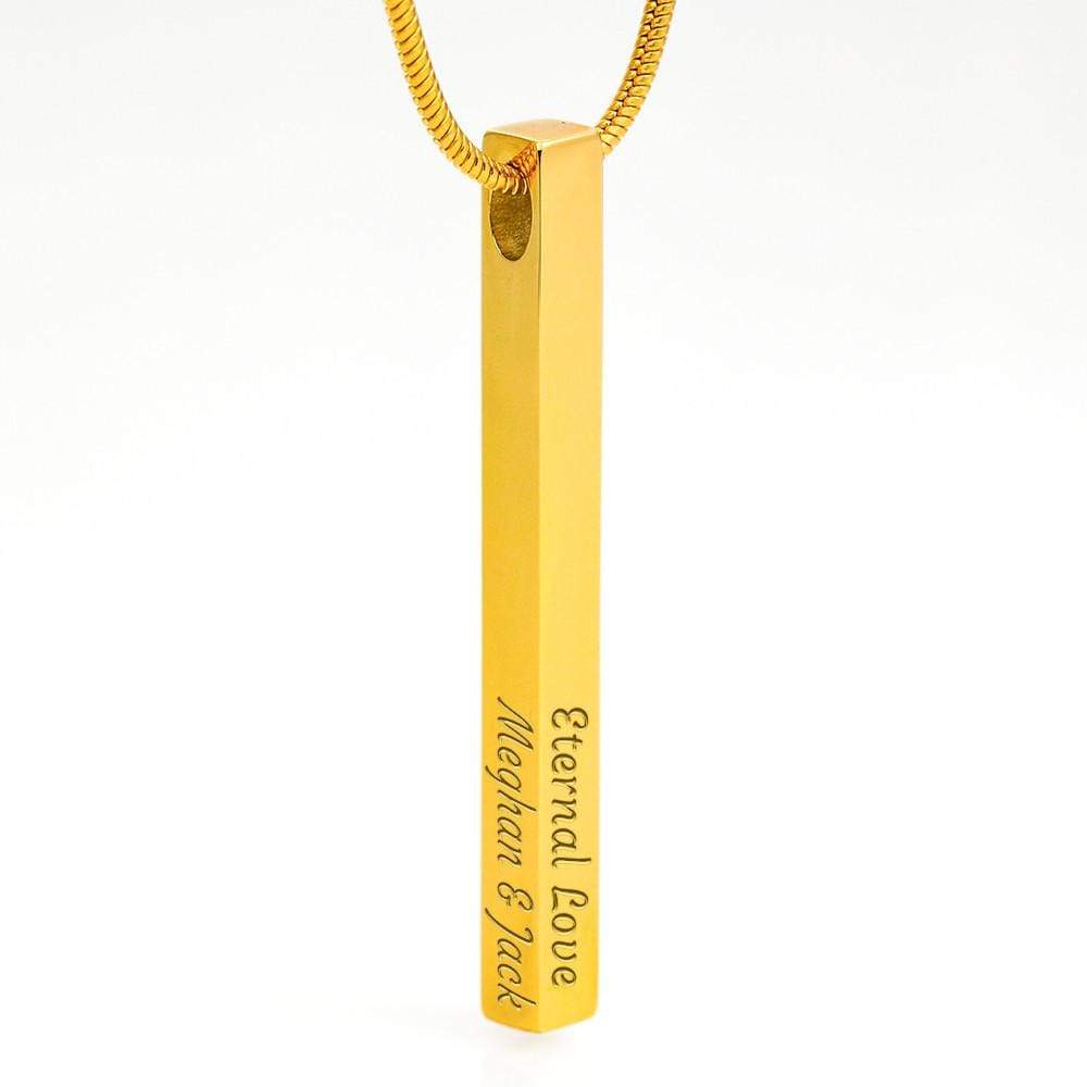 To Mom, Engraved Kids' Names, Stick Necklace