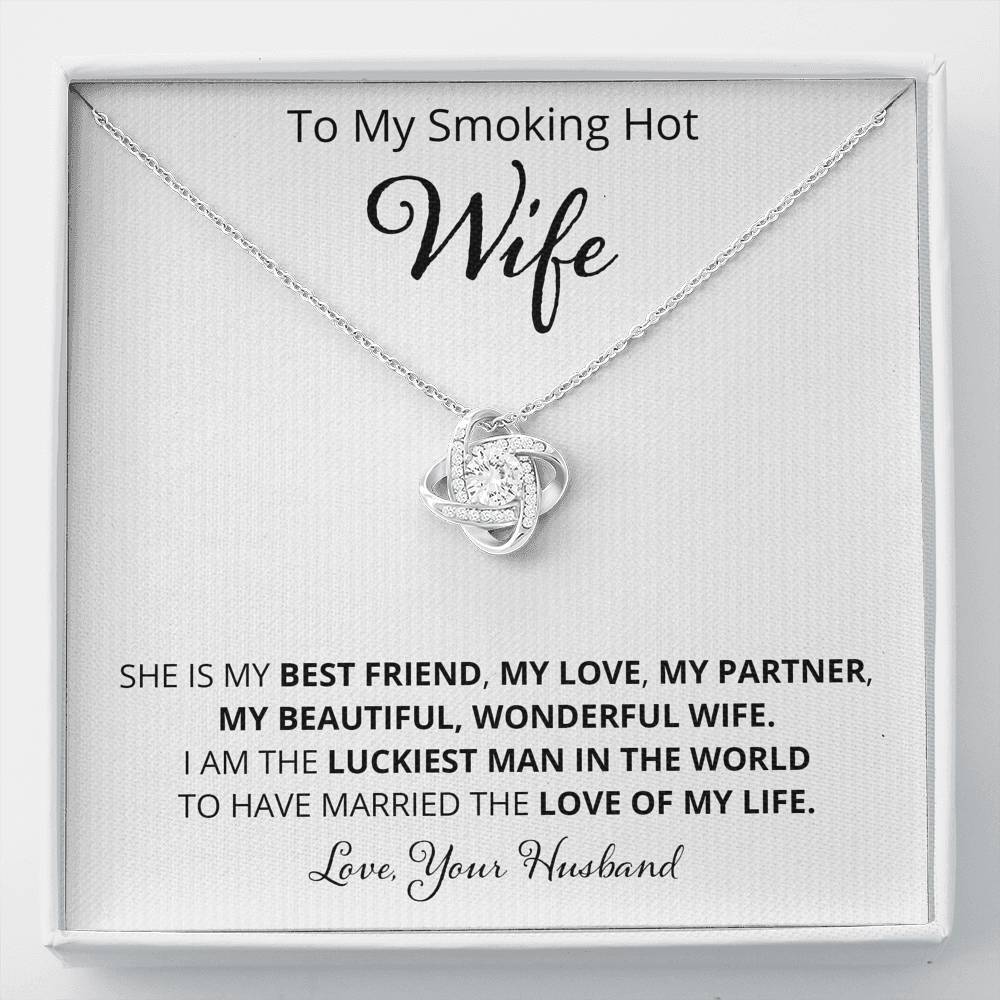 Wife, She is My Best Friend, Love Knot Necklace