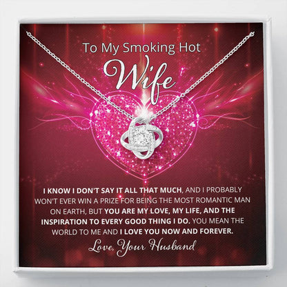 Wife, I Know I Don't Say It, Love Knot Necklace, 3