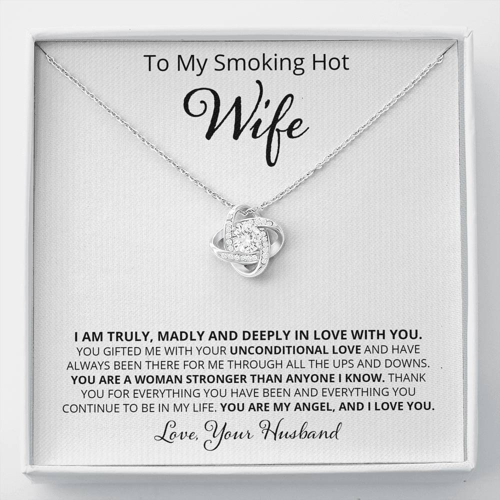 Wife, I Am Truly Madly and Deeply, Love Knot Necklace