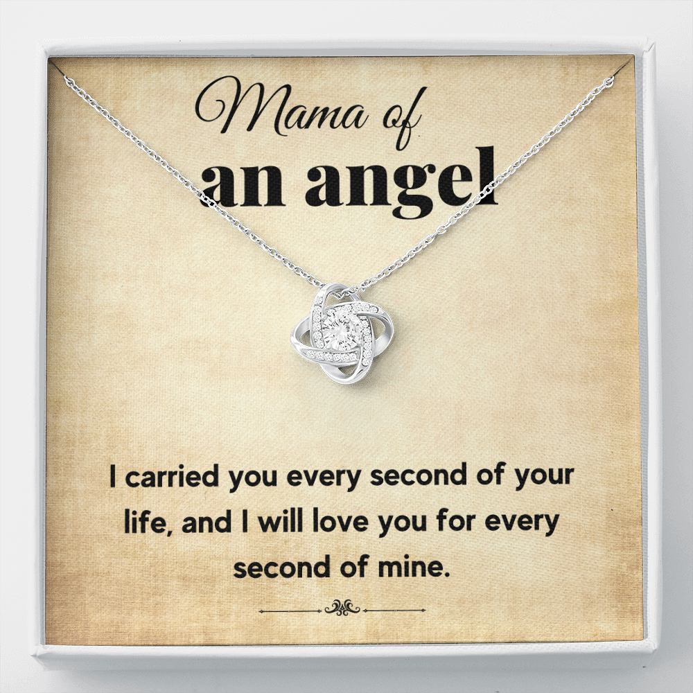 MAMA OF AN ANGEL LOVE KNOT NECKLACE GIFT SET