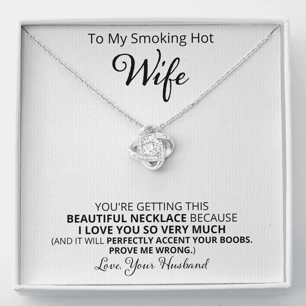 Wife, Perfectly Accent, Love Knot Necklace