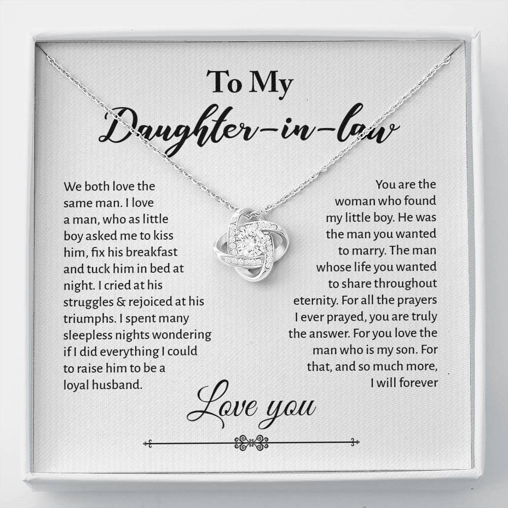 Daughter-in-Law, We Both Love the Same Man, Love Knot Necklace