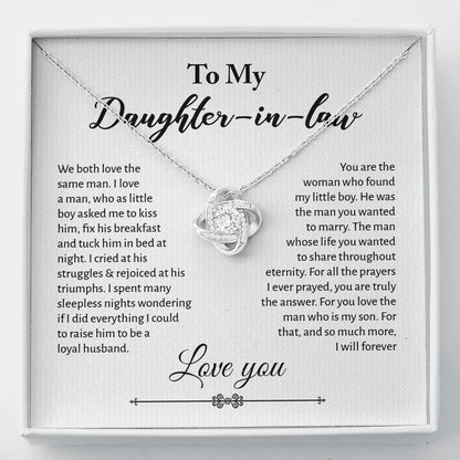 Daughter-in-Law, We Both Love the Same Man, Love Knot Necklace