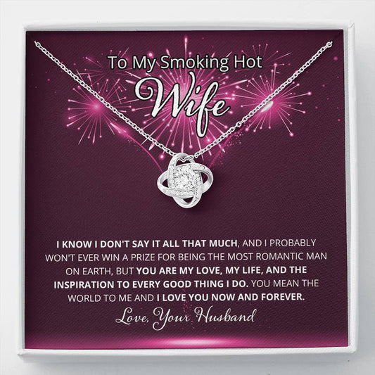 Wife, I Know I Don't Say It, Love Knot Necklace, 5