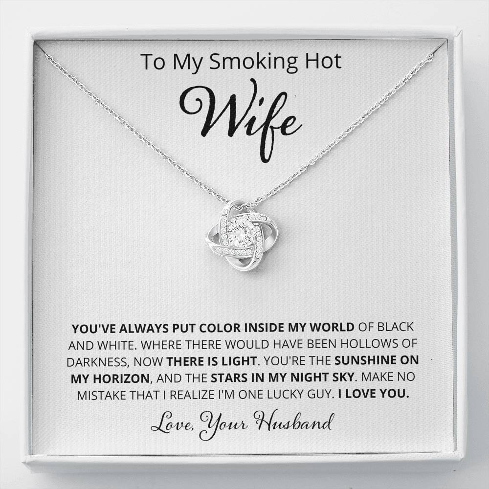 Wife, Color Inside My World, Love Knot Necklace