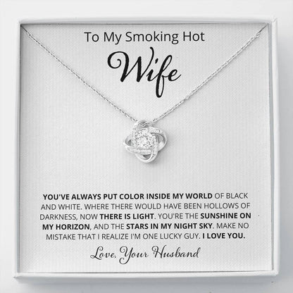 Wife, Color Inside My World, Love Knot Necklace