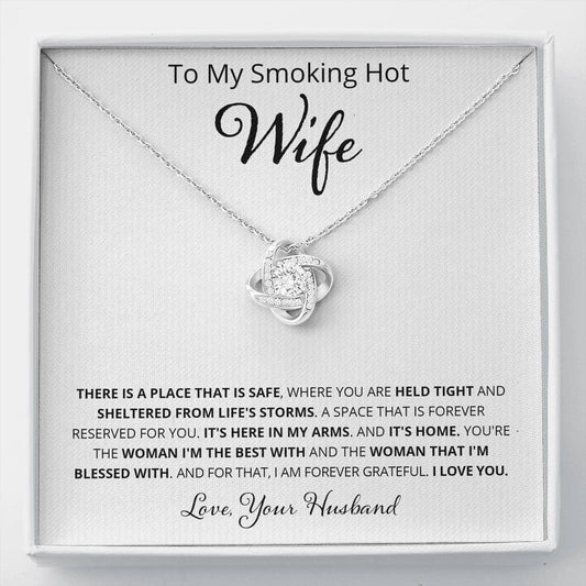 Wife, There is a Place, Love Knot Necklace