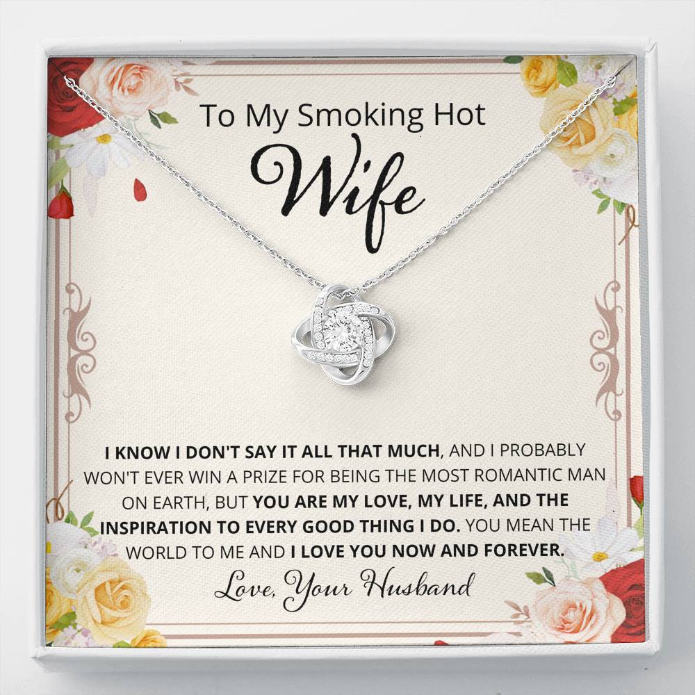 Wife, I Know I Don't Say It, Love Knot Necklace, 4