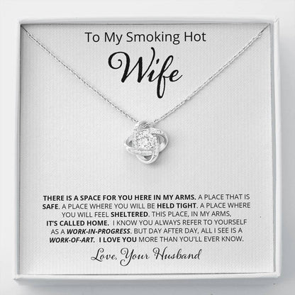 Wife, There is a Space for You, Love Knot Necklace