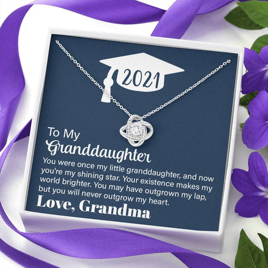 Graduation 2021, To Granddaughter, Love Knot Necklace