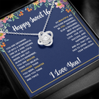 SWEET 16 WRAPPED LOVE KNOT NECKLACE GIFT SET