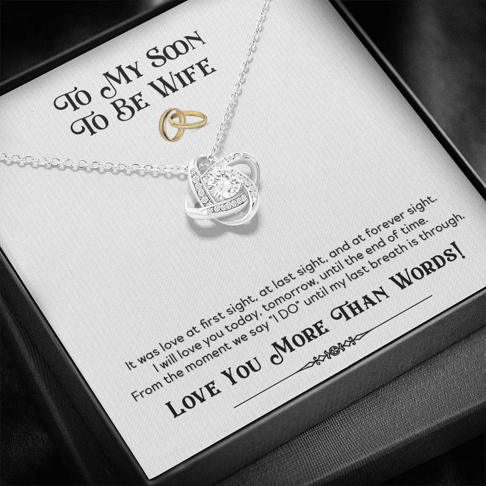 Soon to Be Wife, It was Love at First Sight, Love Knot Necklace