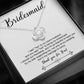 Bridesmaid, I Said "Yes," Love Knot Necklace