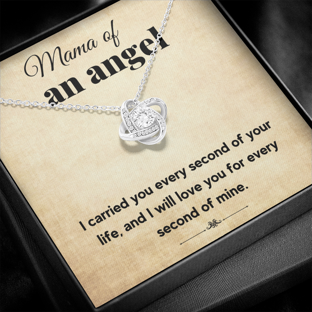 MAMA OF AN ANGEL LOVE KNOT NECKLACE GIFT SET