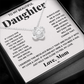 TO MY BEAUTIFUL DAUGHTER SQUEEZED LOVE KNOT NECKLACE GIFT SET