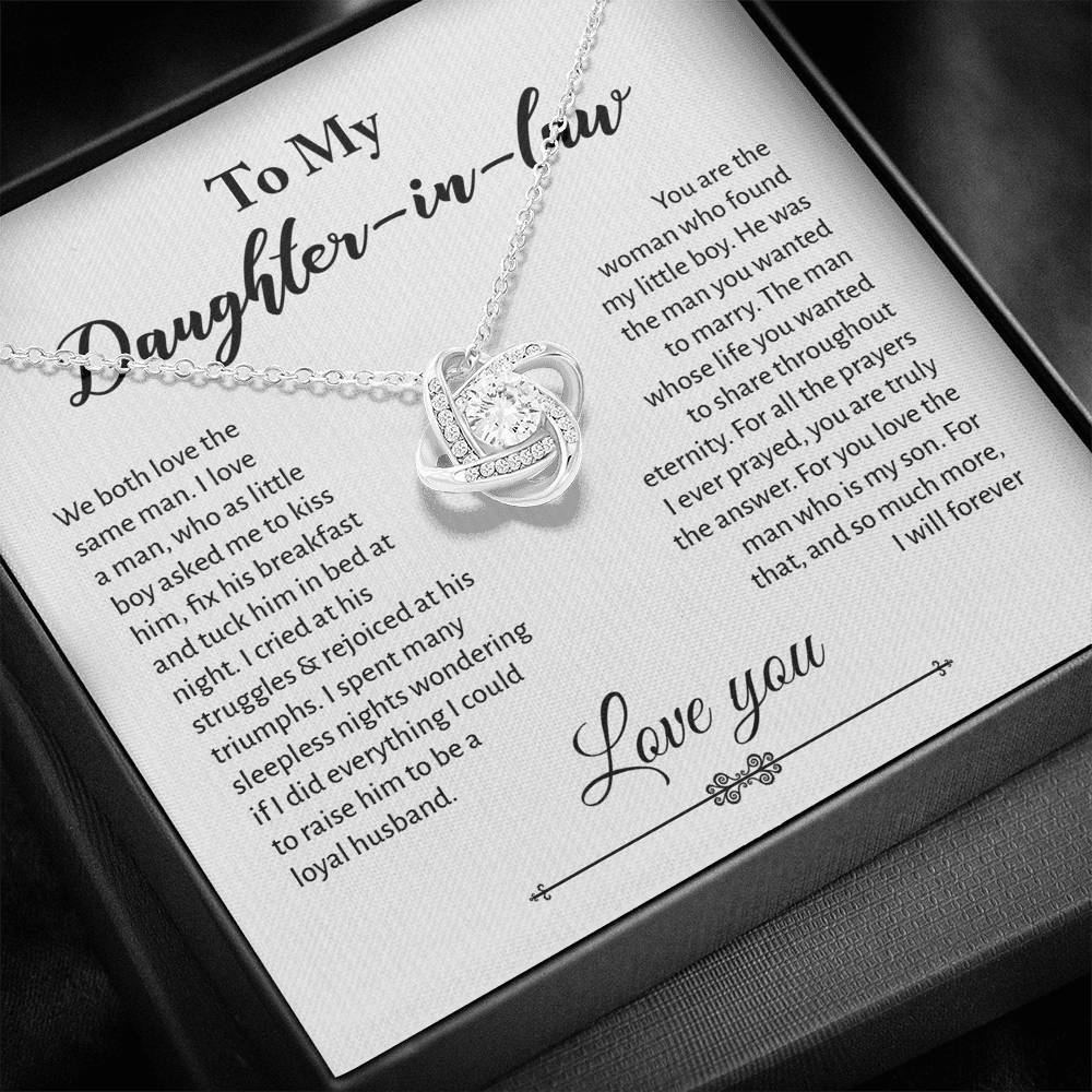 Daughter-in-Law, We Both Love the Same Man, Love Knot Necklace