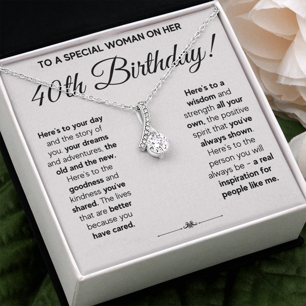 40TH BIRTHDAY WISDOM ALLURING NECKLACE GIFT SET