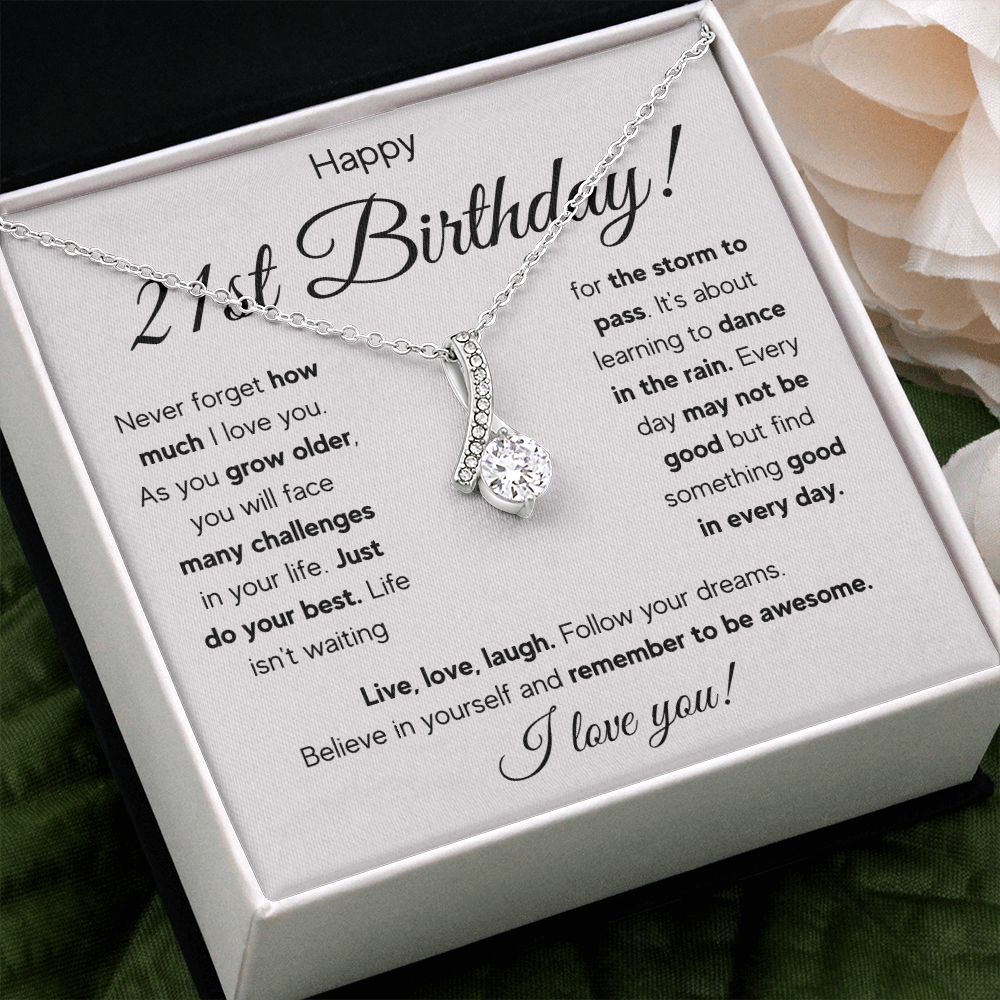 21ST BIRTHDAY RAIN ALLURING NECKLACE GIFT SET