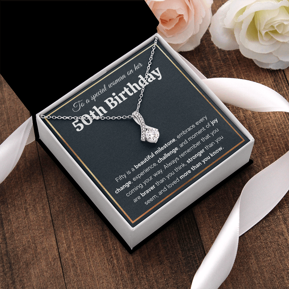 50TH BIRTHDAY MILESTONE ALLURING NECKLACE GIFT SET
