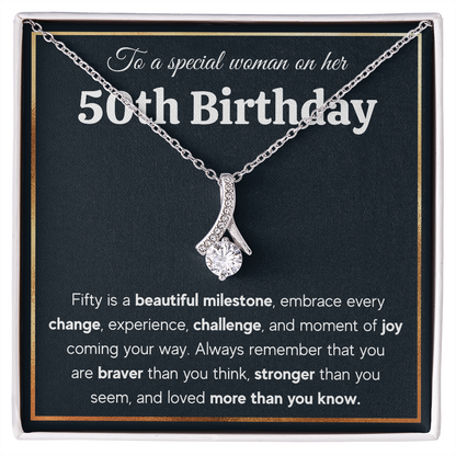 50TH BIRTHDAY MILESTONE ALLURING NECKLACE GIFT SET
