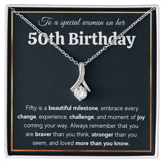 50TH BIRTHDAY MILESTONE ALLURING NECKLACE GIFT SET