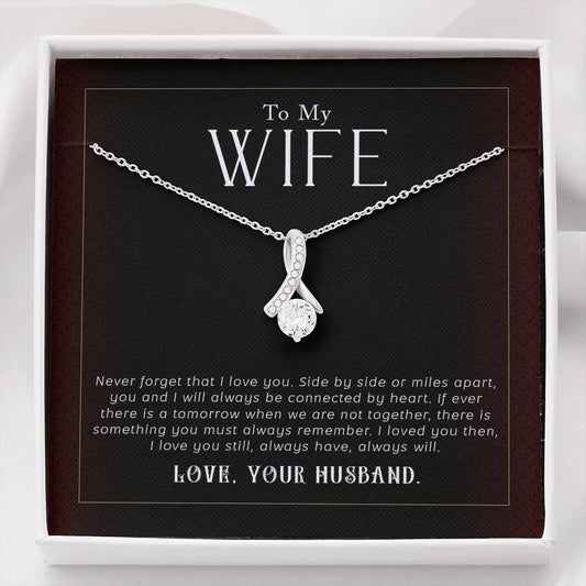 To My Wife - Always Connected By Heart - Alluring Beauty Necklace