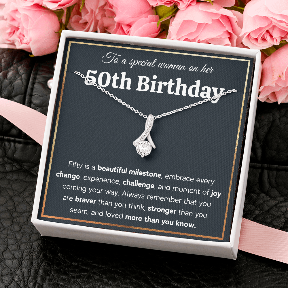 50TH BIRTHDAY MILESTONE ALLURING NECKLACE GIFT SET