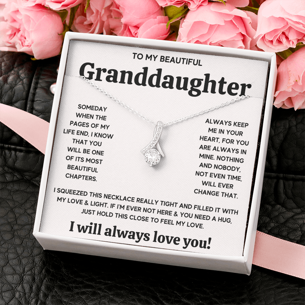 TO MY GRANDDAUGHTER SQUEEZED GOLD ALLURING NECKLACE GIFT SET