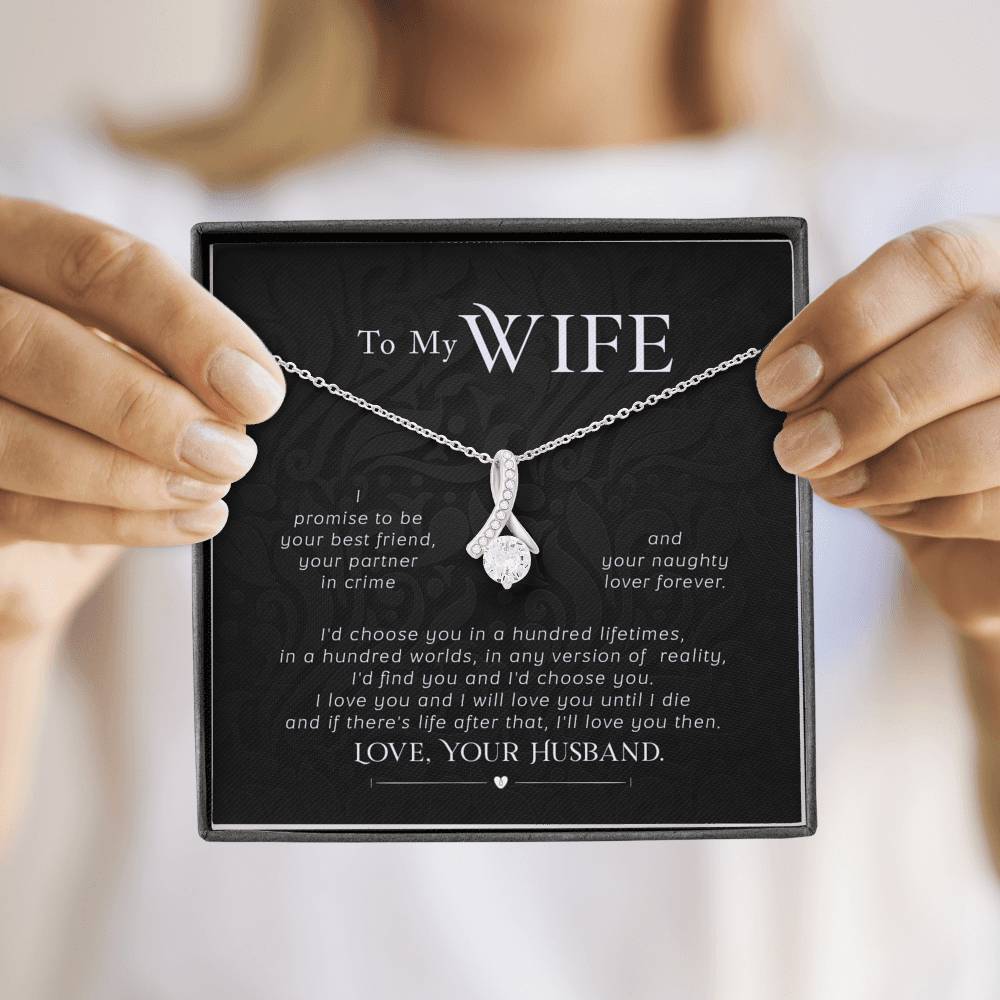 To My Wife - Your Partner In Crime - Alluring Beauty Necklace