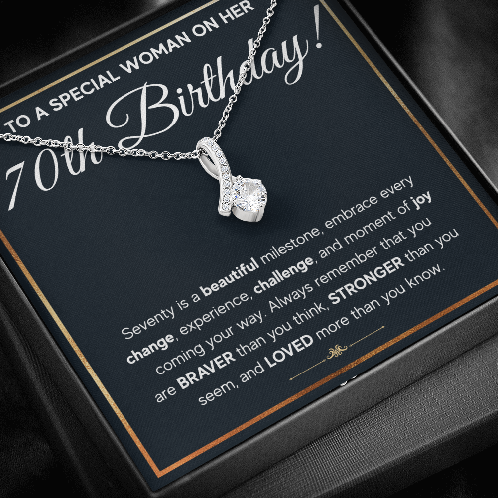 70TH BIRTHDAY MILESTONE ALLURING NECKLACE GIFT SET