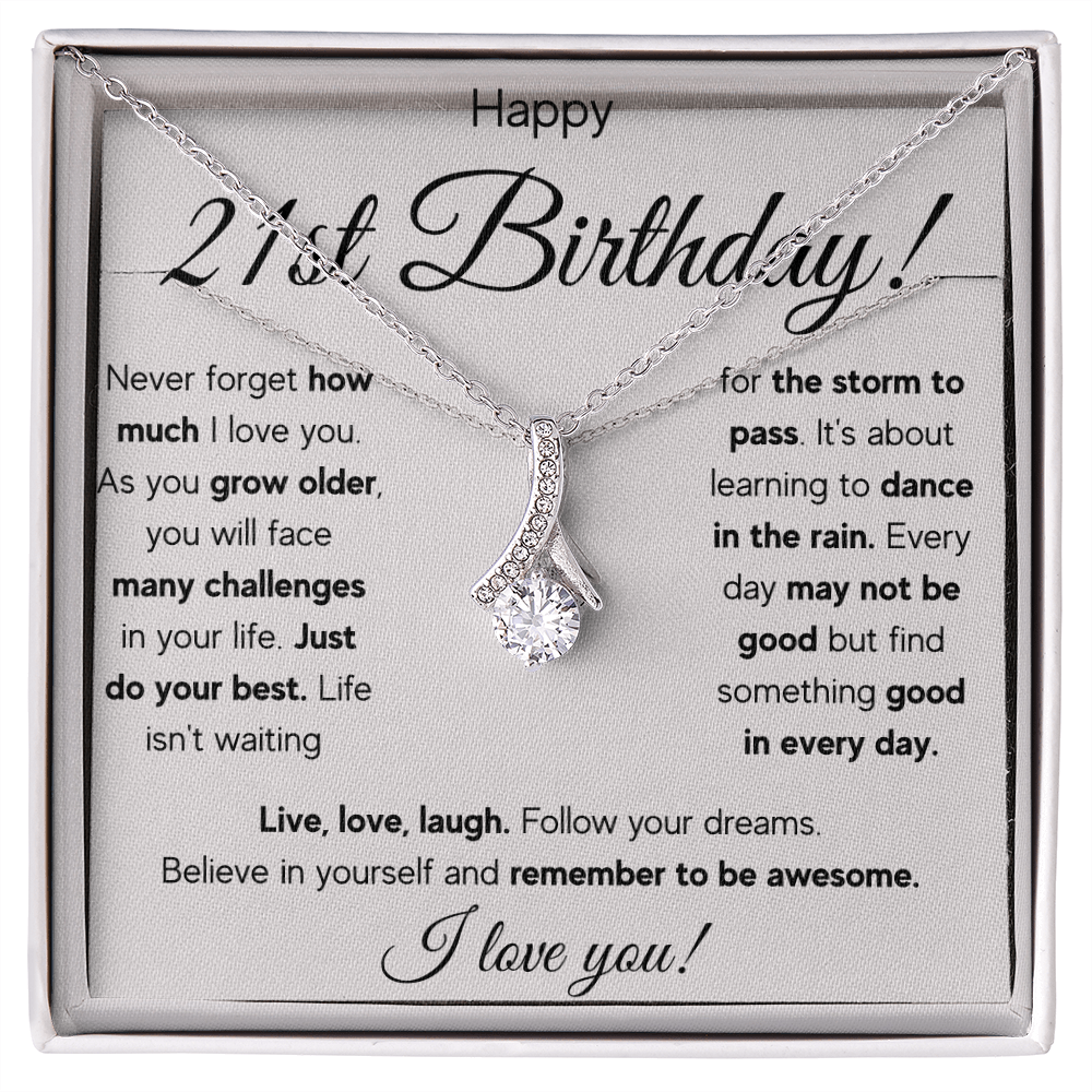 21ST BIRTHDAY RAIN ALLURING NECKLACE GIFT SET